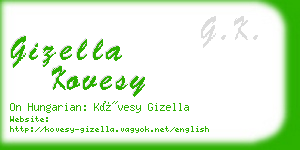 gizella kovesy business card